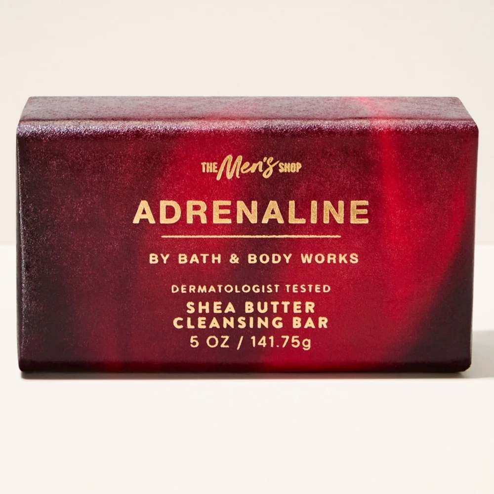 Bath & Body Works Men's Shop Adrenaline Shea Butter Cleansing Bar Soap 5oz NEW